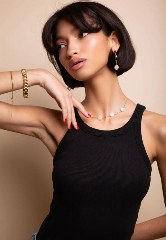 Chunky gold link bracelet for men and women luxury style