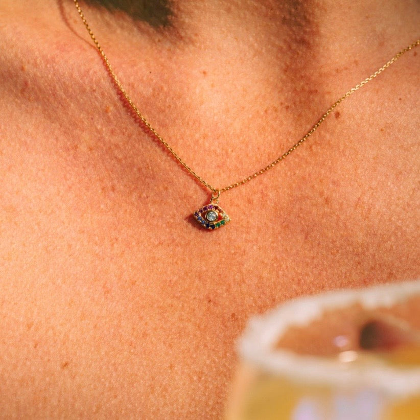 Prism Protector Necklace - 18K Gold PVD