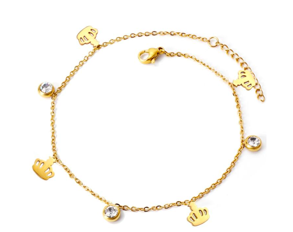 Step into a world of unparalleled sophistication with 'Royal Affair,' our exquisite 18K Dipped Gold Bracelet that promises to elevate your style to regal heights. This is not just a piece of jewelry; it's an invitation to indulge in opulence and captivate the spotlight. Picture yourself adorned with the dazzling diamonds of a majestic crown, casting an enchanting glow with every movement.