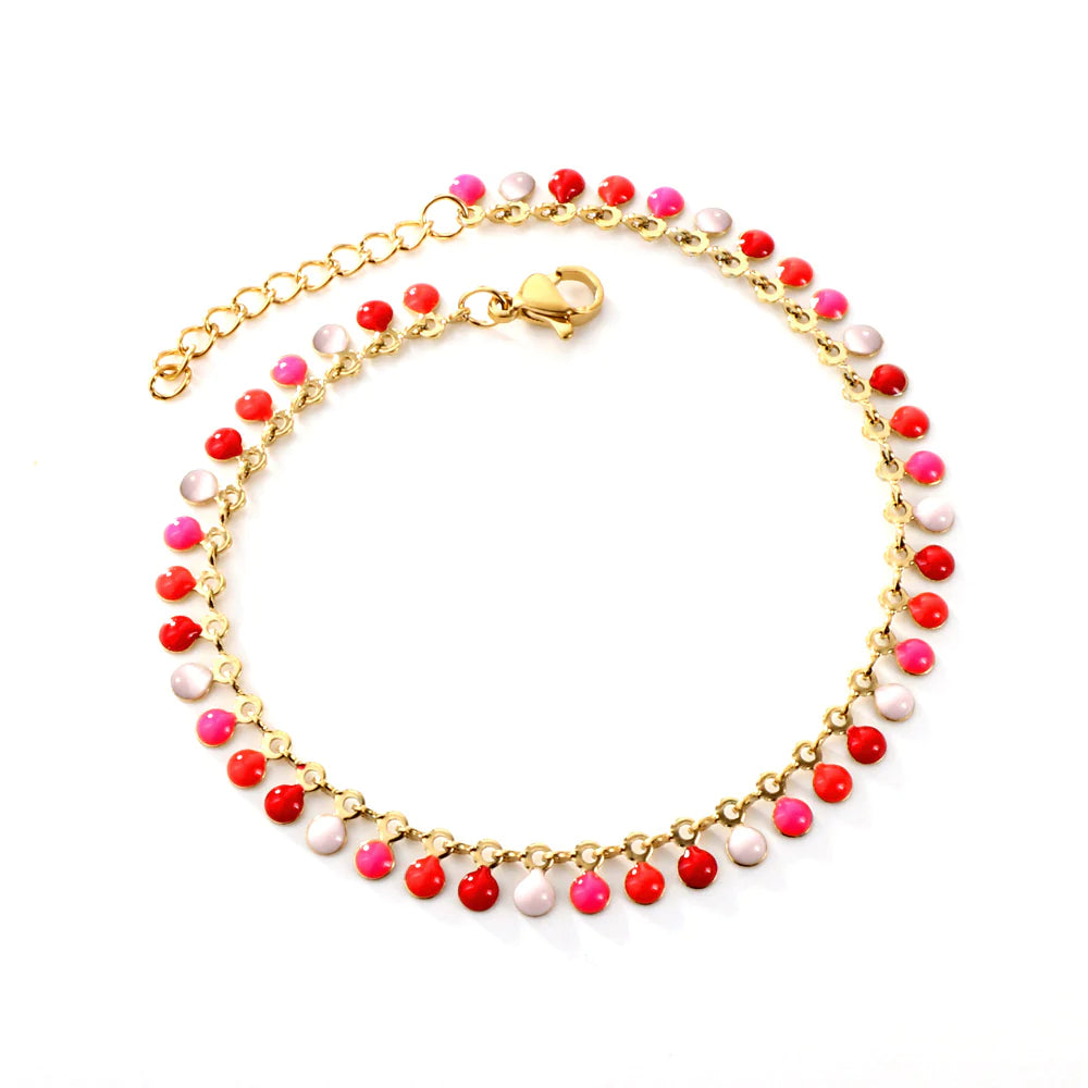 shades of pink bracelet gold