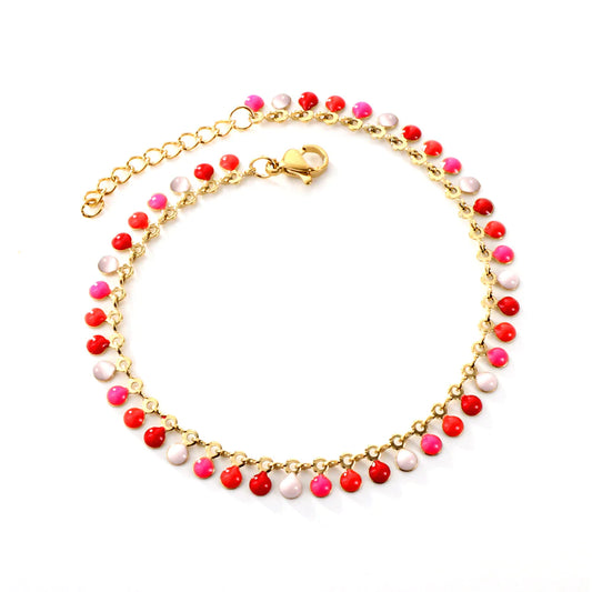 shades of pink bracelet gold