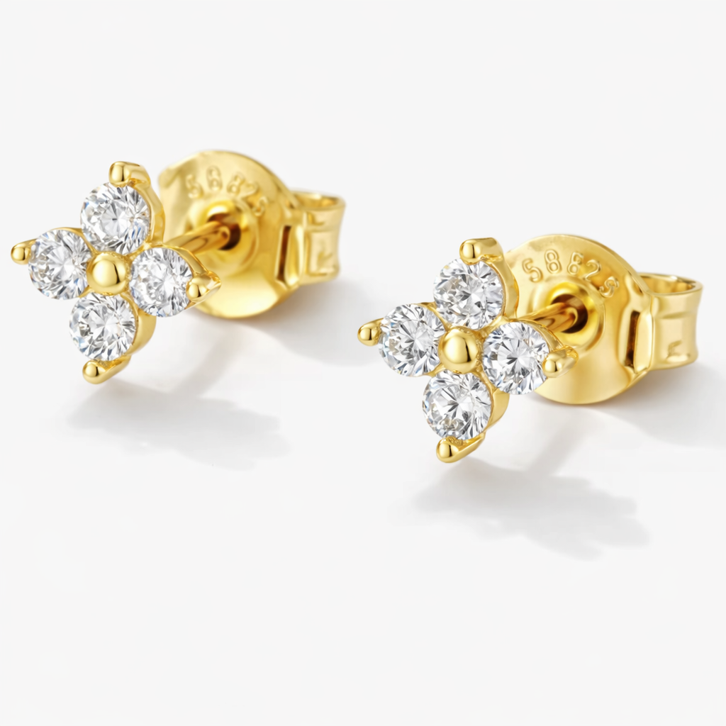 The Quartet Studs - 18K Gold PVD