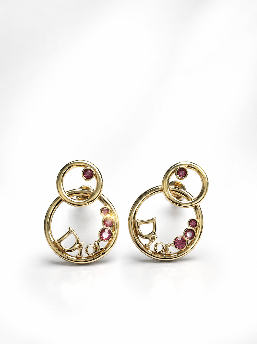 Rosé Halo Earrings