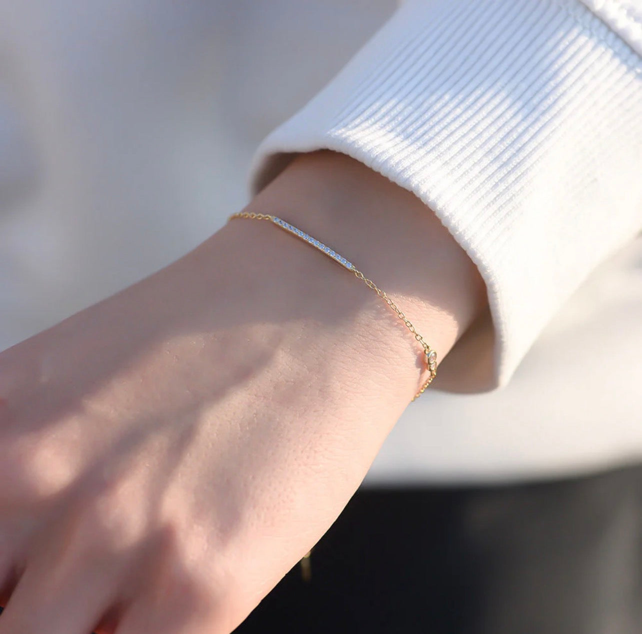 Seamless Sparkle Bracelet - 18K Gold PVD