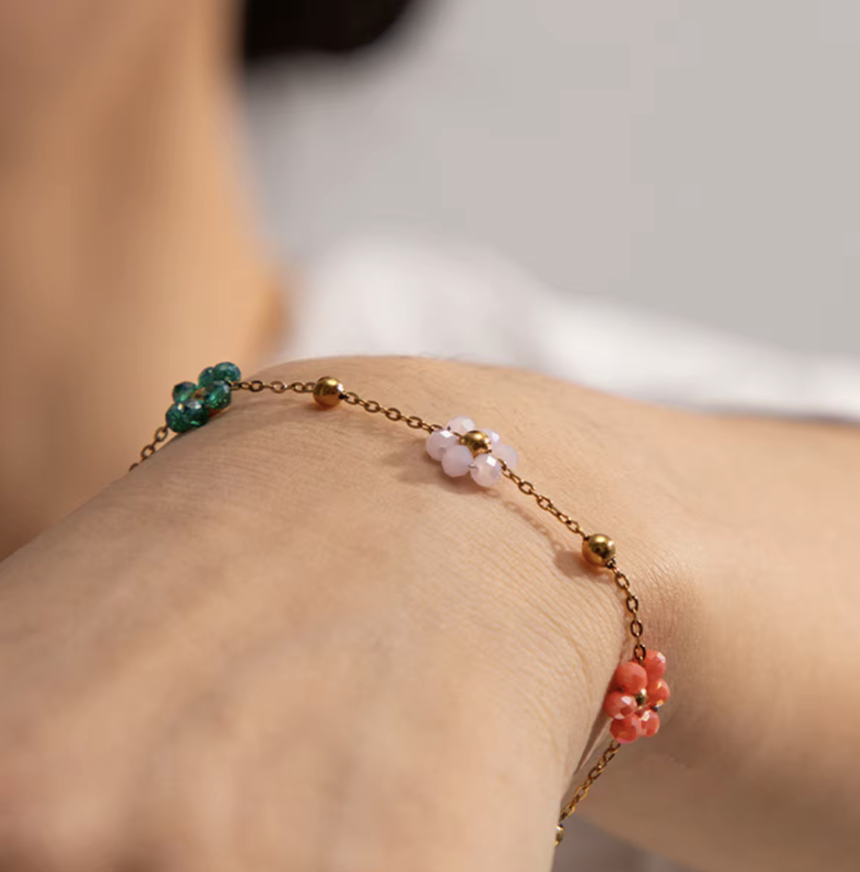 Bloomette Bracelet - PVD gold finish, Waterproof, hypoallergenic & tarnish proof