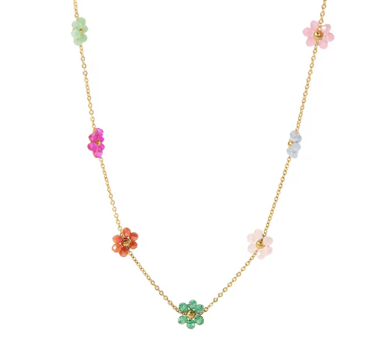 Bloomette Necklace - PVD gold finish, Waterproof, hypoallergenic & tarnish proof