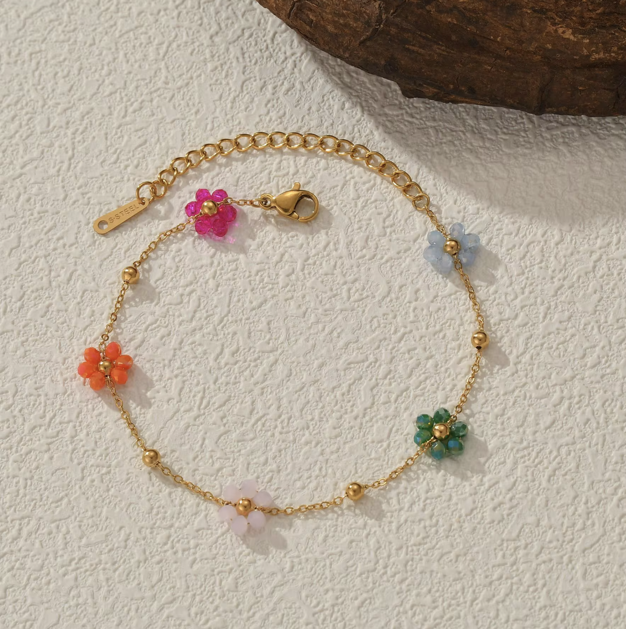 Bloomette Bracelet - PVD gold finish, Waterproof, hypoallergenic & tarnish proof