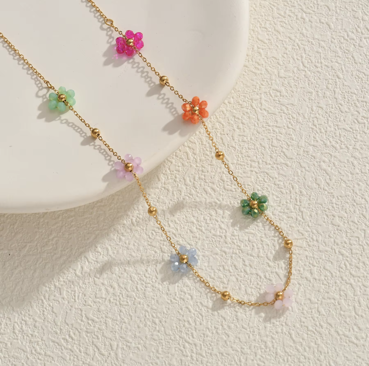 Bloomette Necklace - PVD gold finish, Waterproof, hypoallergenic & tarnish proof