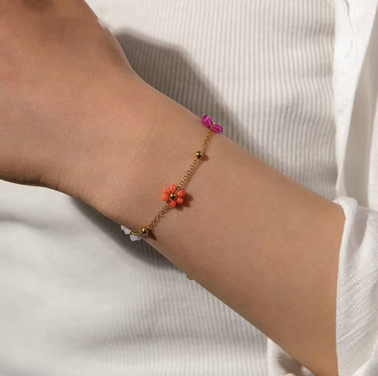 Bloomette Bracelet - PVD gold finish, Waterproof, hypoallergenic & tarnish proof