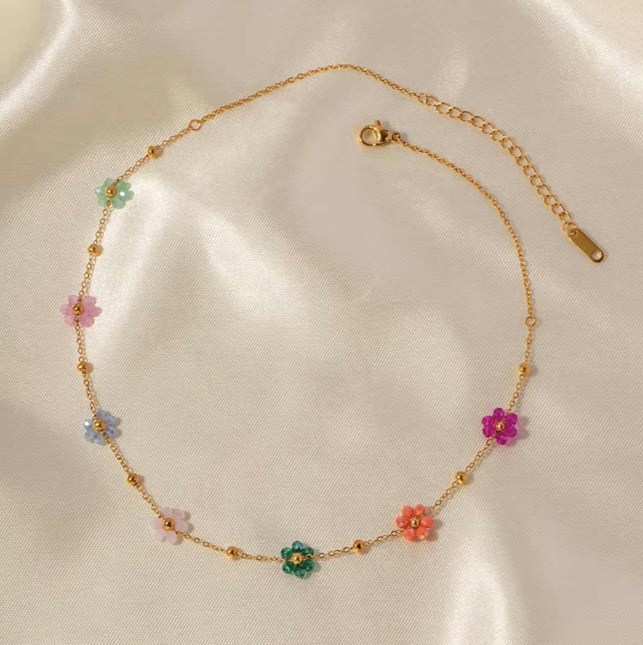 Bloomette Necklace - PVD gold finish, Waterproof, hypoallergenic & tarnish proof