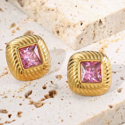 Rose Lumiere Earrings - Tarnish free, Waterproof, Hypoallergenic