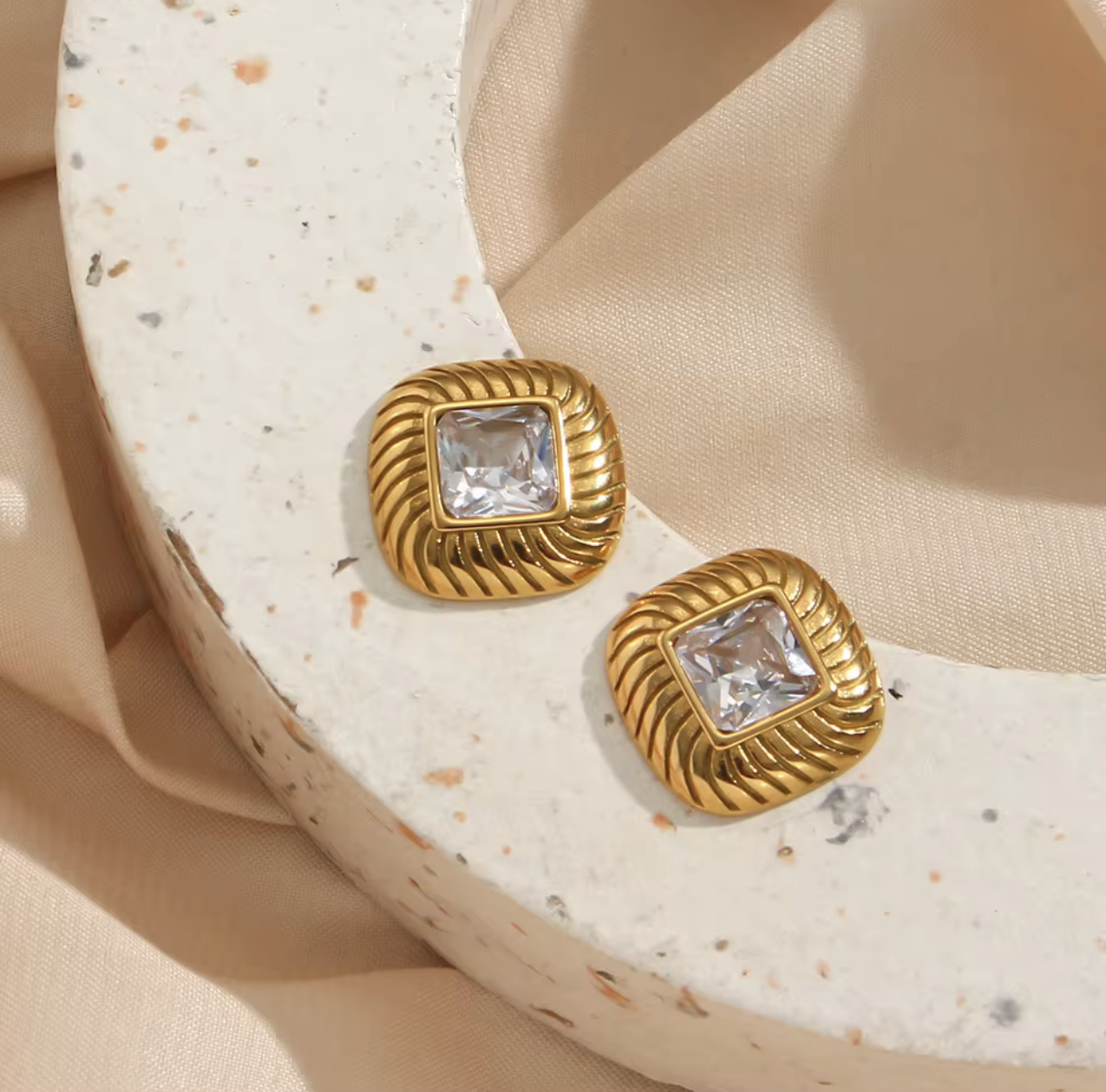 Pure Radiance Earrings - Tarnish free, Waterproof, Hypoallergenic