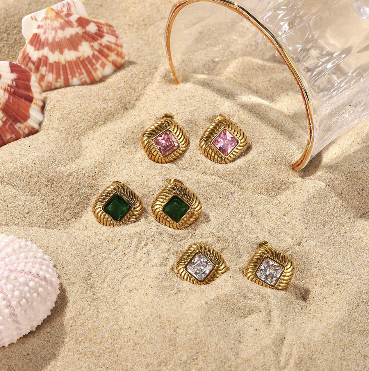 Pure Radiance Earrings - Tarnish free, Waterproof, Hypoallergenic