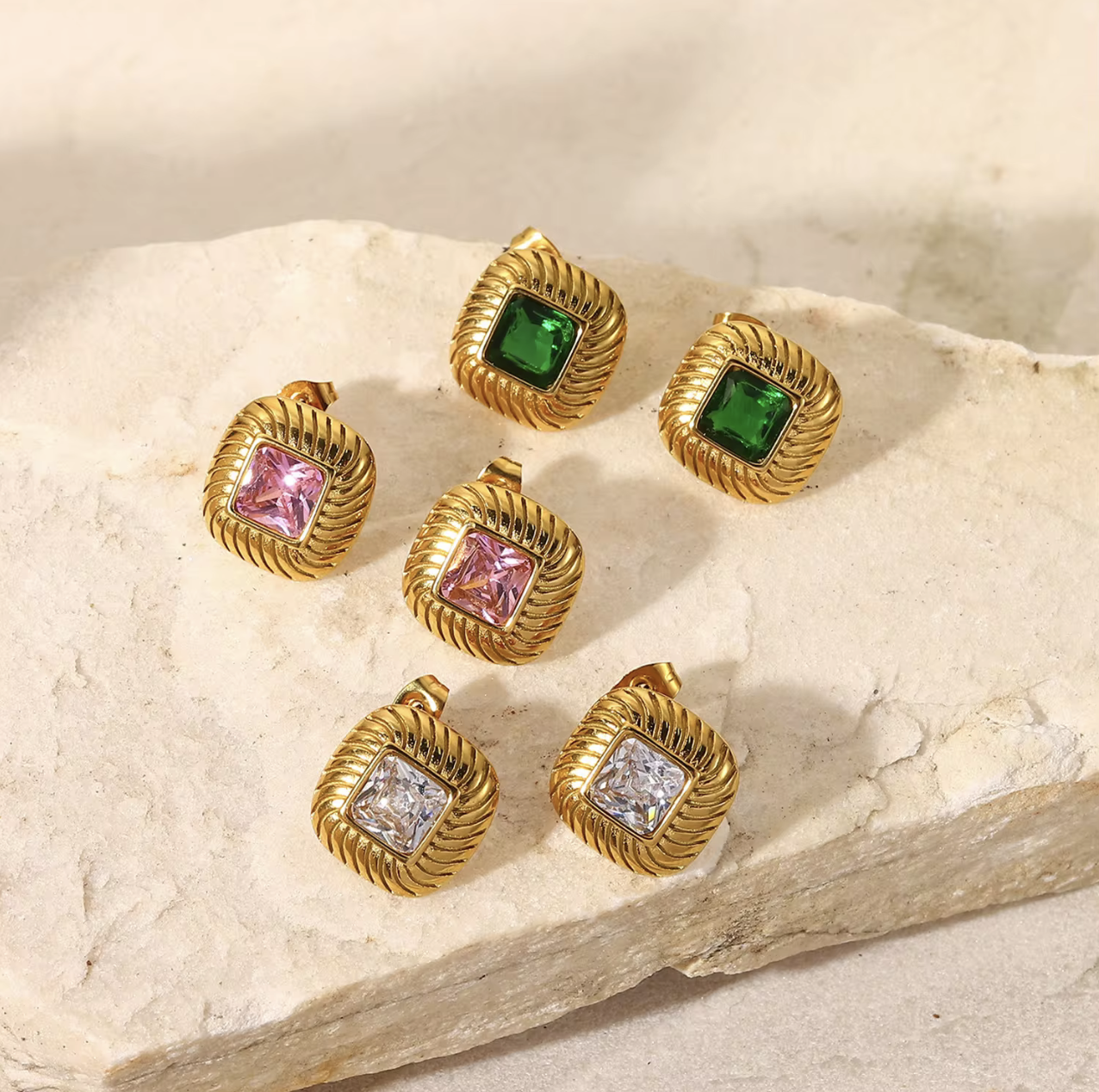 Pure Radiance Earrings - Tarnish free, Waterproof, Hypoallergenic