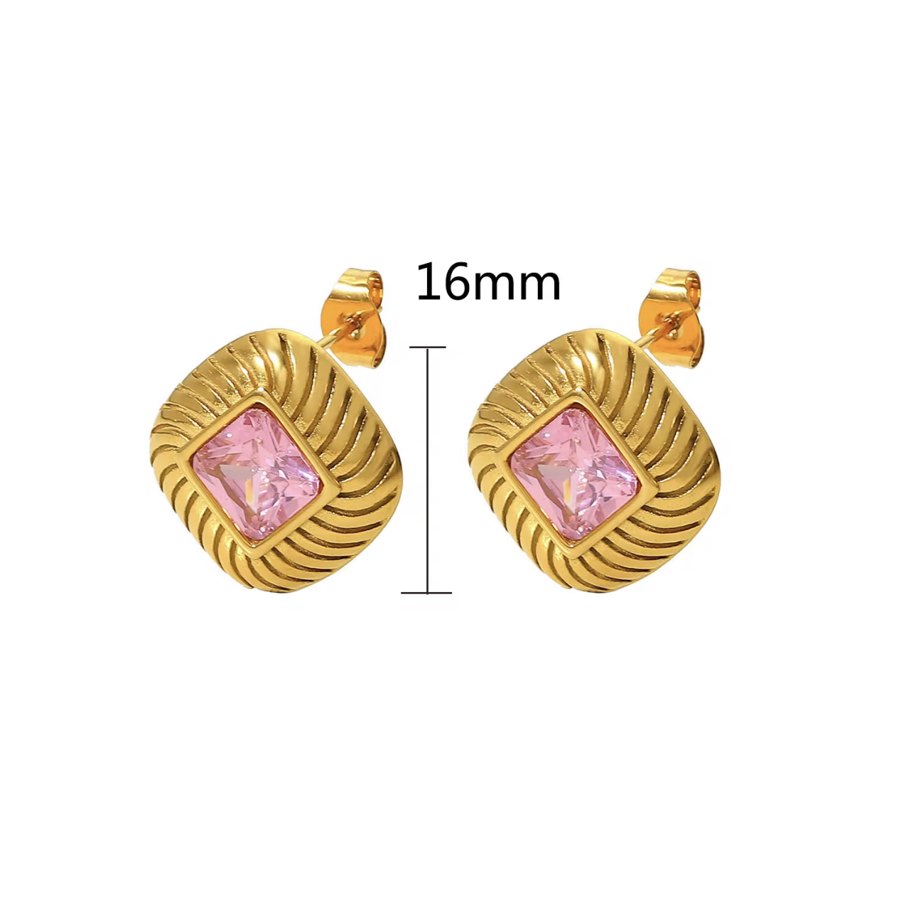 Rose Lumiere Earrings - Tarnish free, Waterproof, Hypoallergenic