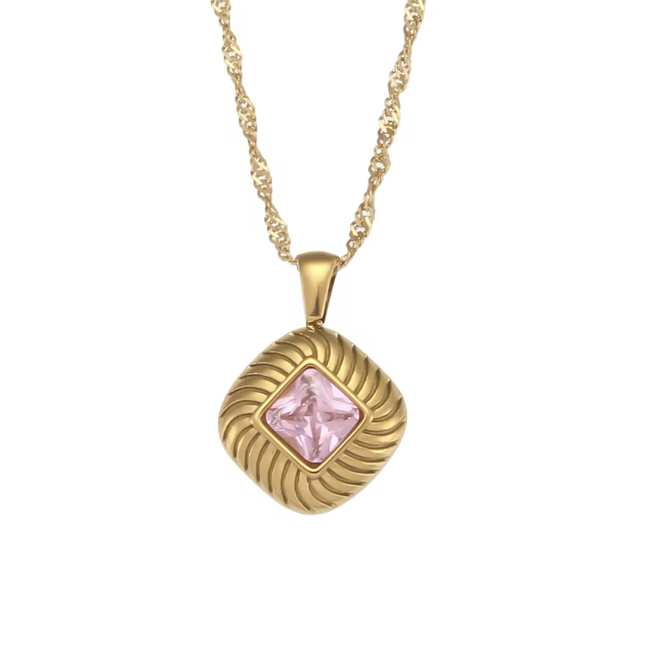 Rose Lumiere Necklace - Tarnish free, Waterproof, Hypoallergenic, 14k PVD Gold Plated