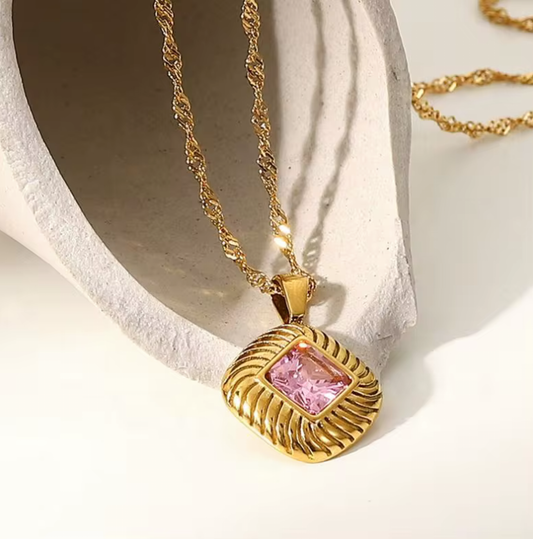 Rose Lumiere Necklace - Tarnish free, Waterproof, Hypoallergenic, 14k PVD Gold Plated