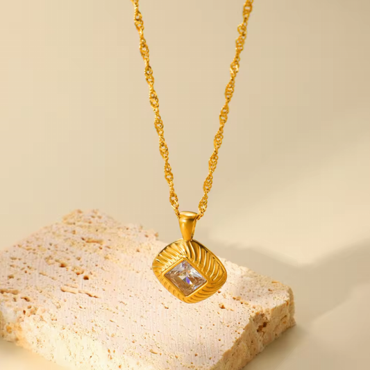 Pure Radiance Necklace - Tarnish free, Waterproof, Hypoallergenic, 14k PVD Gold Plated