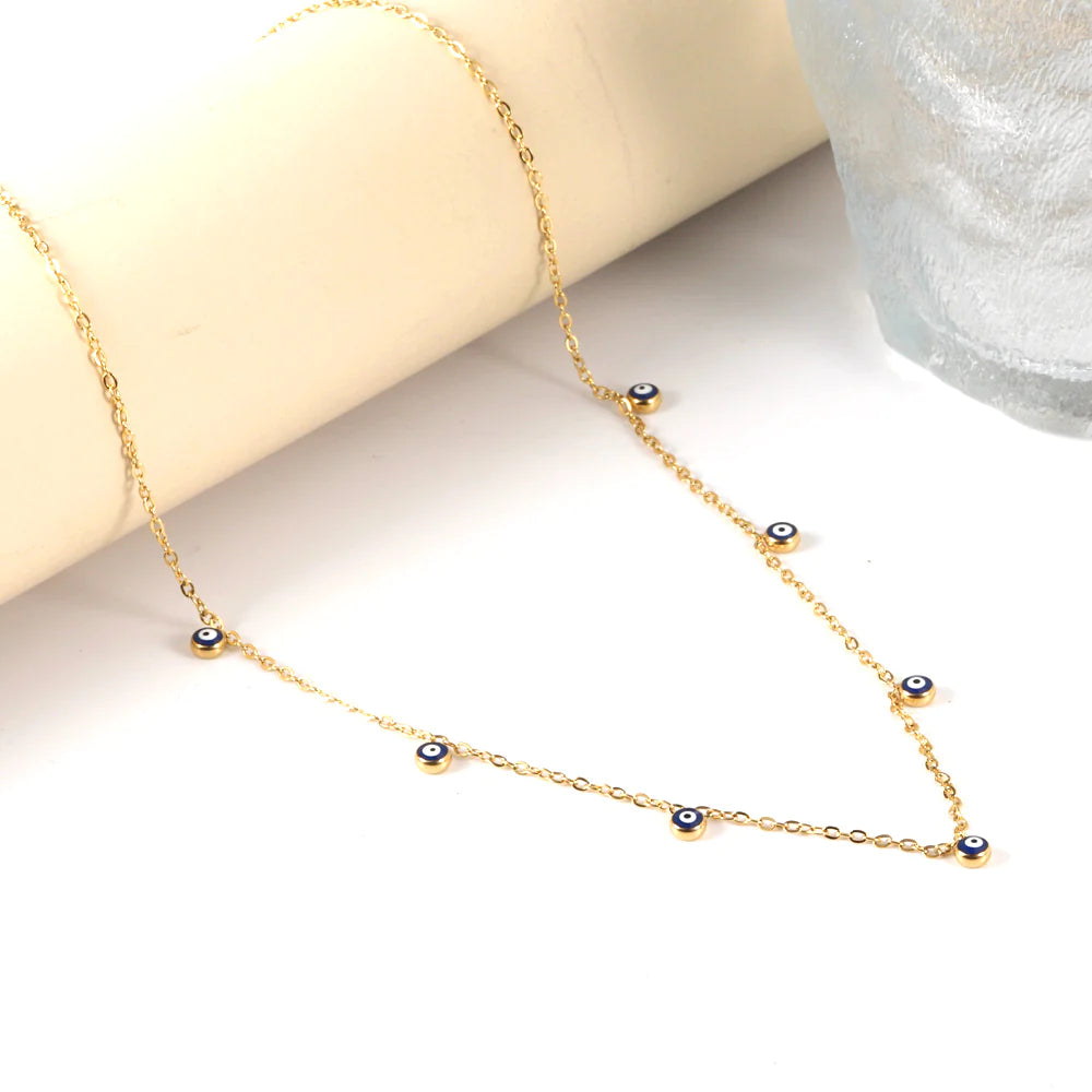 Introducing our exquisite Malefic Necklace, crafted with precision and sophistication. This stunning piece is meticulously made from high-quality stainless steel, ensuring durability and longevity. The necklace is skillfully dipped in luxurious 18k gold, adding a touch of opulence to your ensemble.