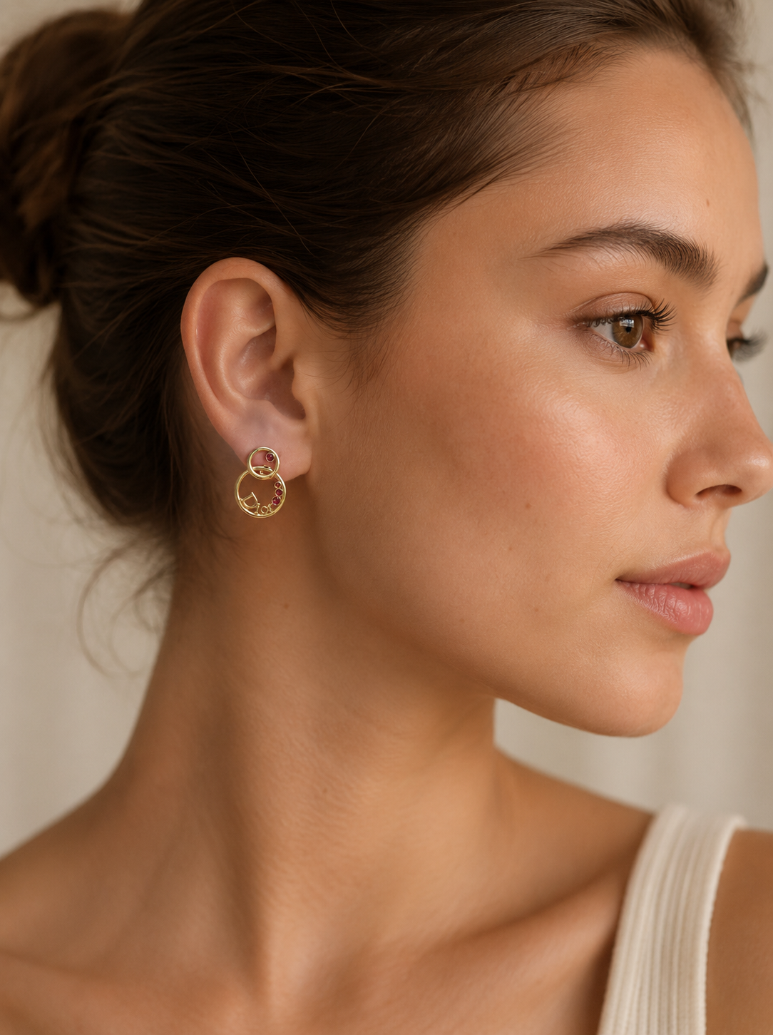 Rosé Halo Earrings