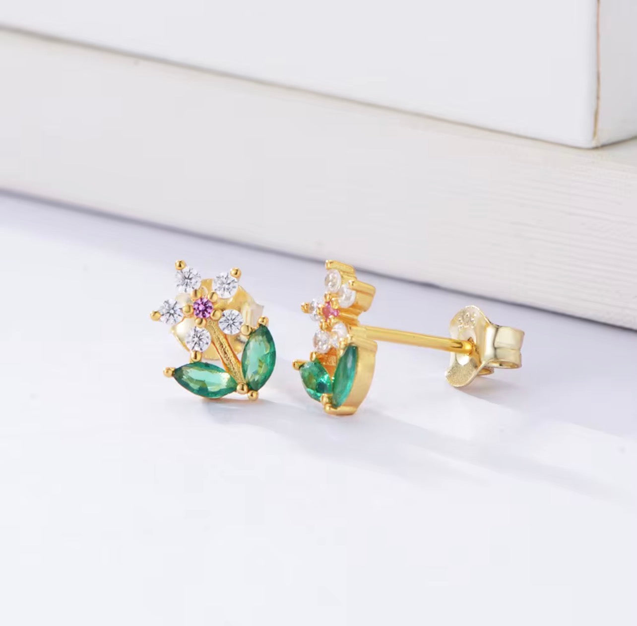 Spring Bloom Studs - 18K Gold PVD