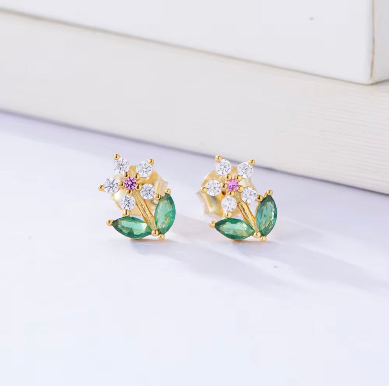 Spring Bloom Studs - 18K Gold PVD