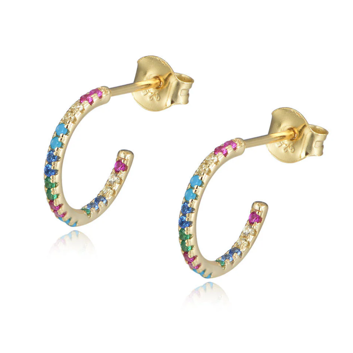 The Colour Drop Mini Hoop

Add a refined pop of colour to your everyday look with The Colour Drop Mini Hoop, a pair of elegant gold mini hoop earrings designed to sparkle effortlessly. Crafted from premium 925 sterling silver and finished with 18K gold PVD plating, these earrings offer lasting brilliance with a luxurious, modern feel.